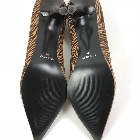 🔥Nine West Brown tan fur animal safari Pumps🔥 - Picture 7 of 8